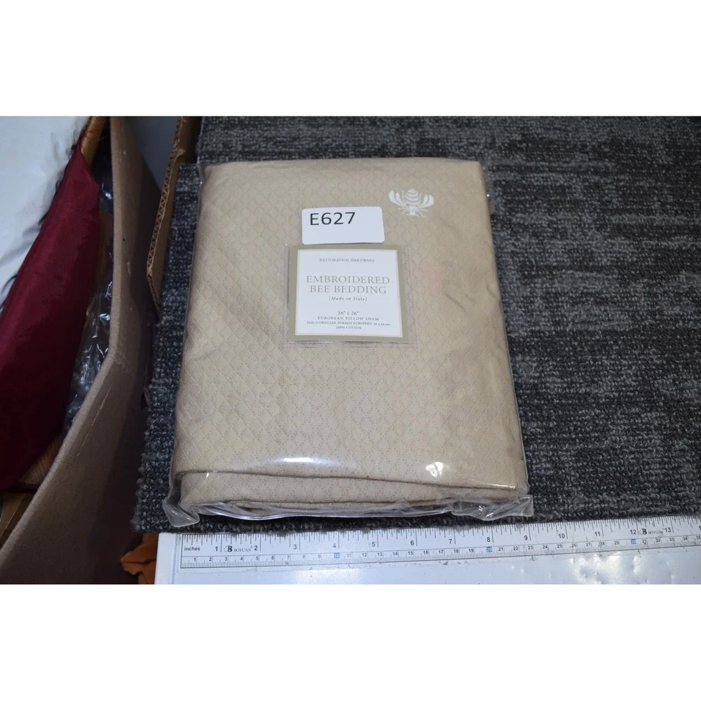Restoration Hardware Emperor's Delight BEE Bedding EURO Cotton Pillow Sham Italy